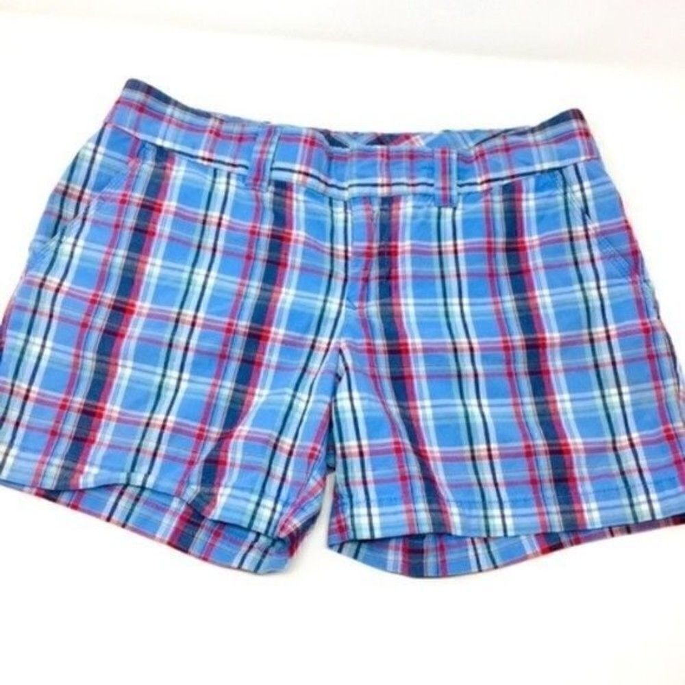 Tommy Hilfiger Y2K plaid shorts blue 10 BoxK